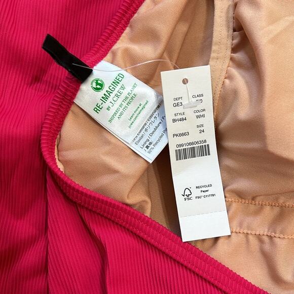 J. Crew Ribbed one-strap one-piece women’s swimsuit size 24 - Picture 5 of 6